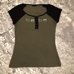 Bebe short sleeve logo top